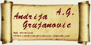 Andrija Grujanović vizit kartica